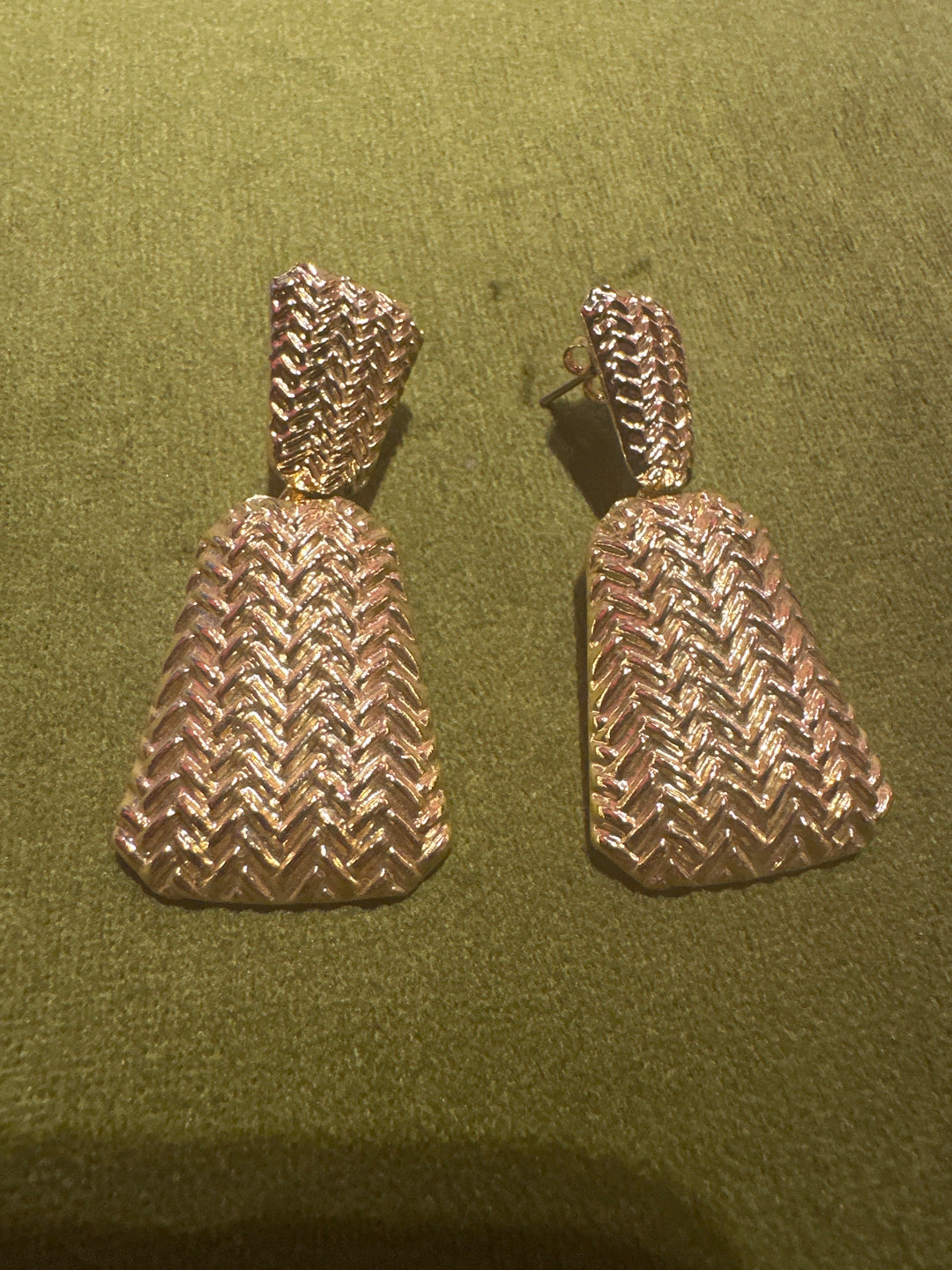 Örgü Bronz Küpe
